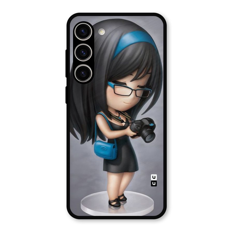 Girl With Camera Metal Back Case for Galaxy S23 Plus