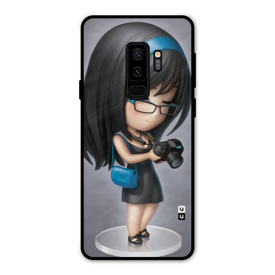 Girl With Camera Metal Back Case for Galaxy S9 Plus
