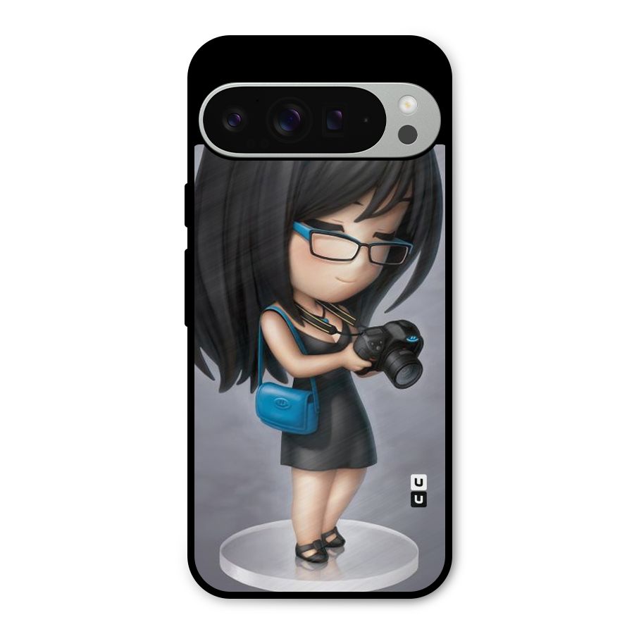Girl With Camera Metal Back Case for Google Pixel 9 Pro XL