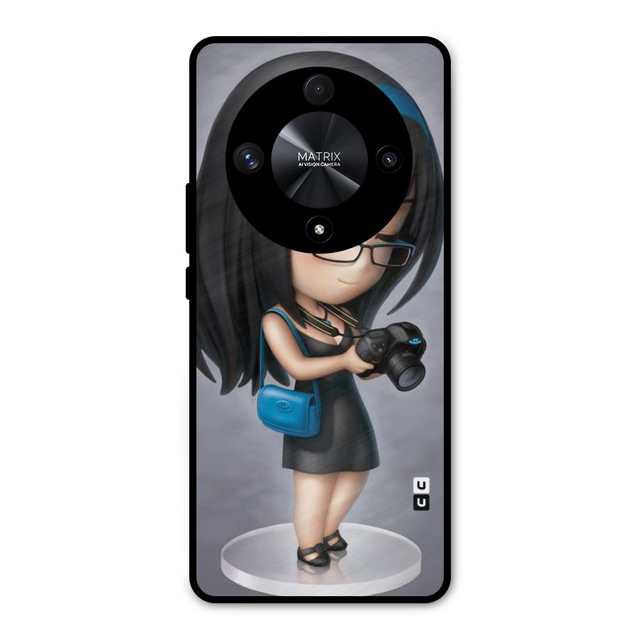 Girl With Camera Metal Back Case for Honor X9b