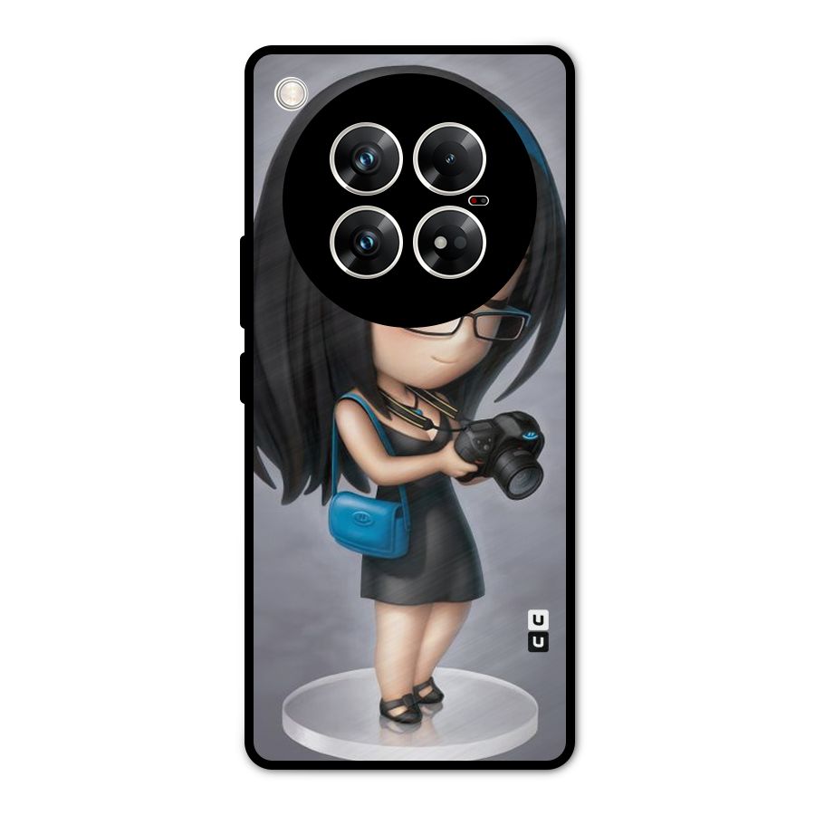 Girl With Camera Metal Back Case for Infinix Zero 40 5G