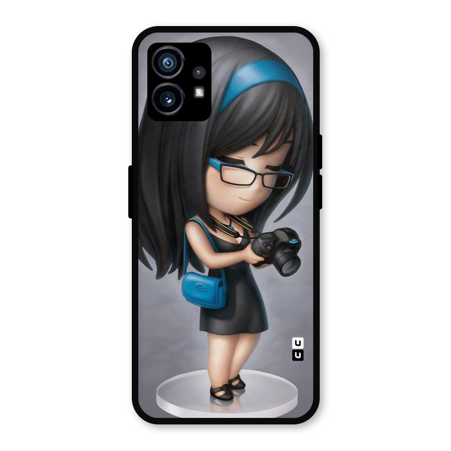 Girl With Camera Metal Back Case for Nothing Phone 1