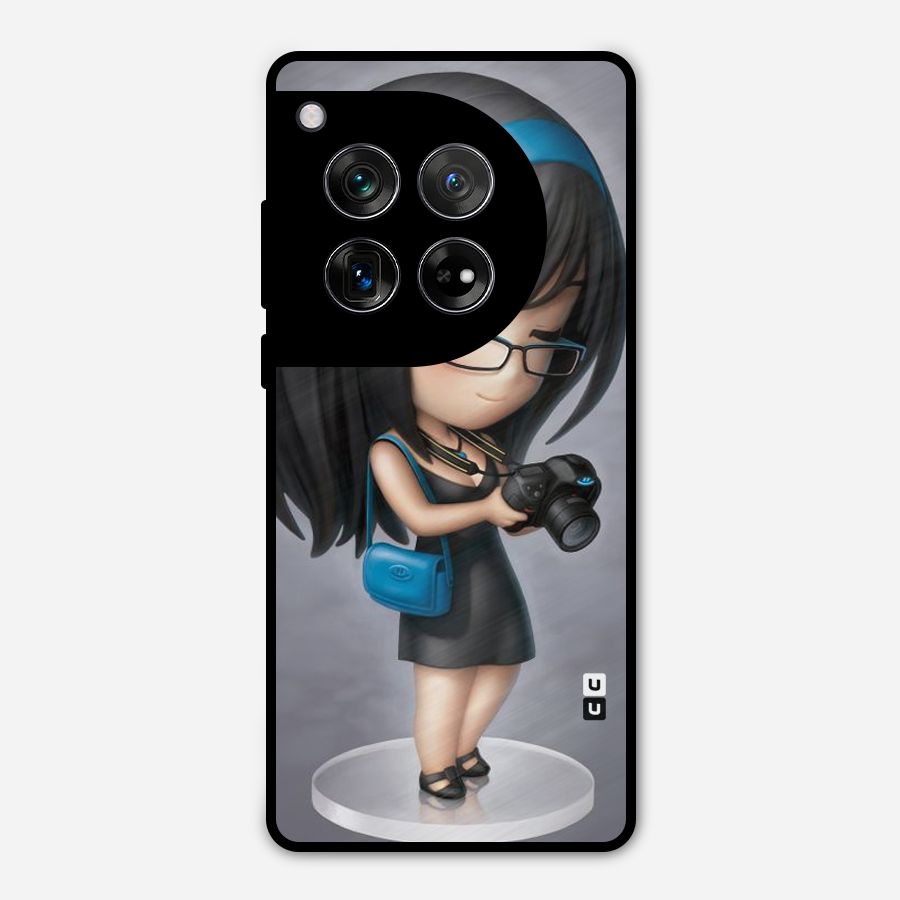 Girl With Camera Metal Back Case for OnePlus 12