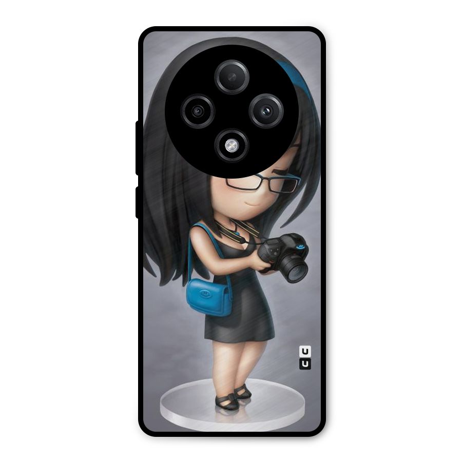 Girl With Camera Metal Back Case for Oppo F27 Pro Plus