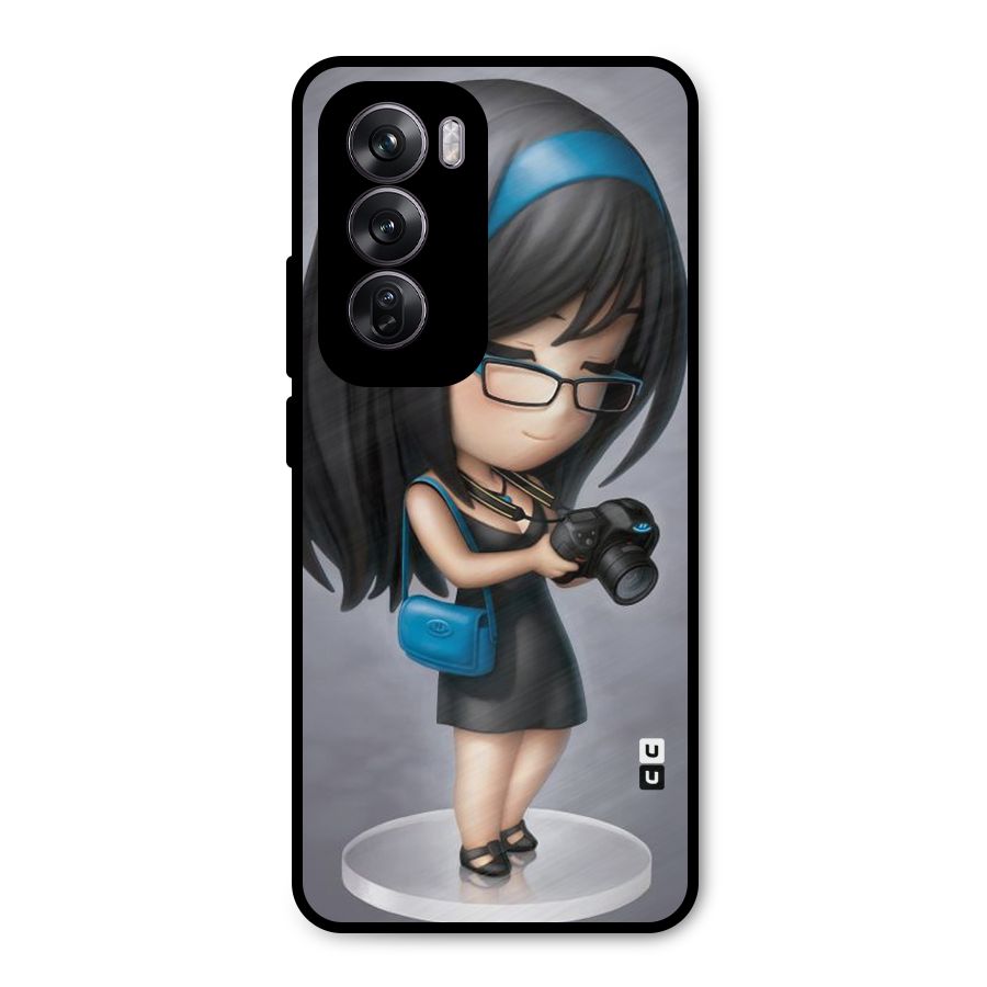 Girl With Camera Metal Back Case for Oppo Reno12 Pro