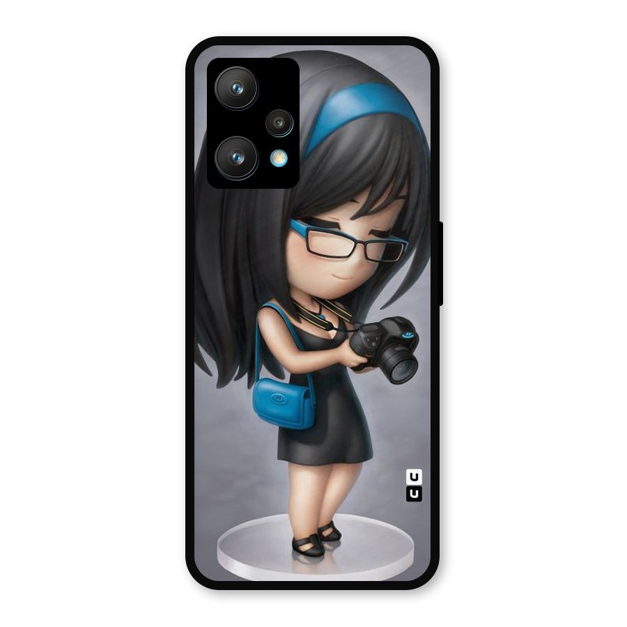 Girl With Camera Metal Back Case for Realme 9