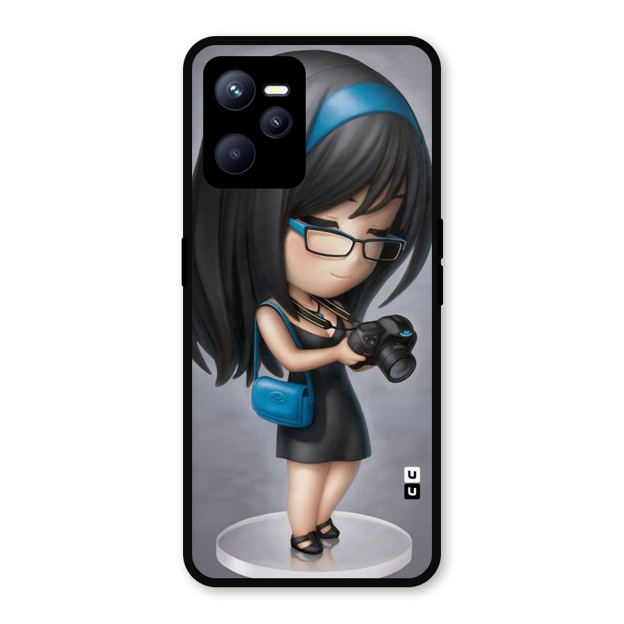 Girl With Camera Metal Back Case for Realme C35