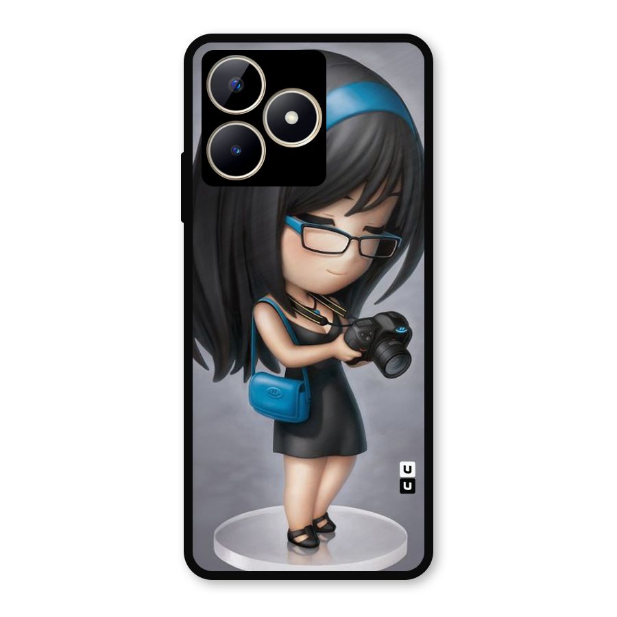 Girl With Camera Metal Back Case for Realme C53
