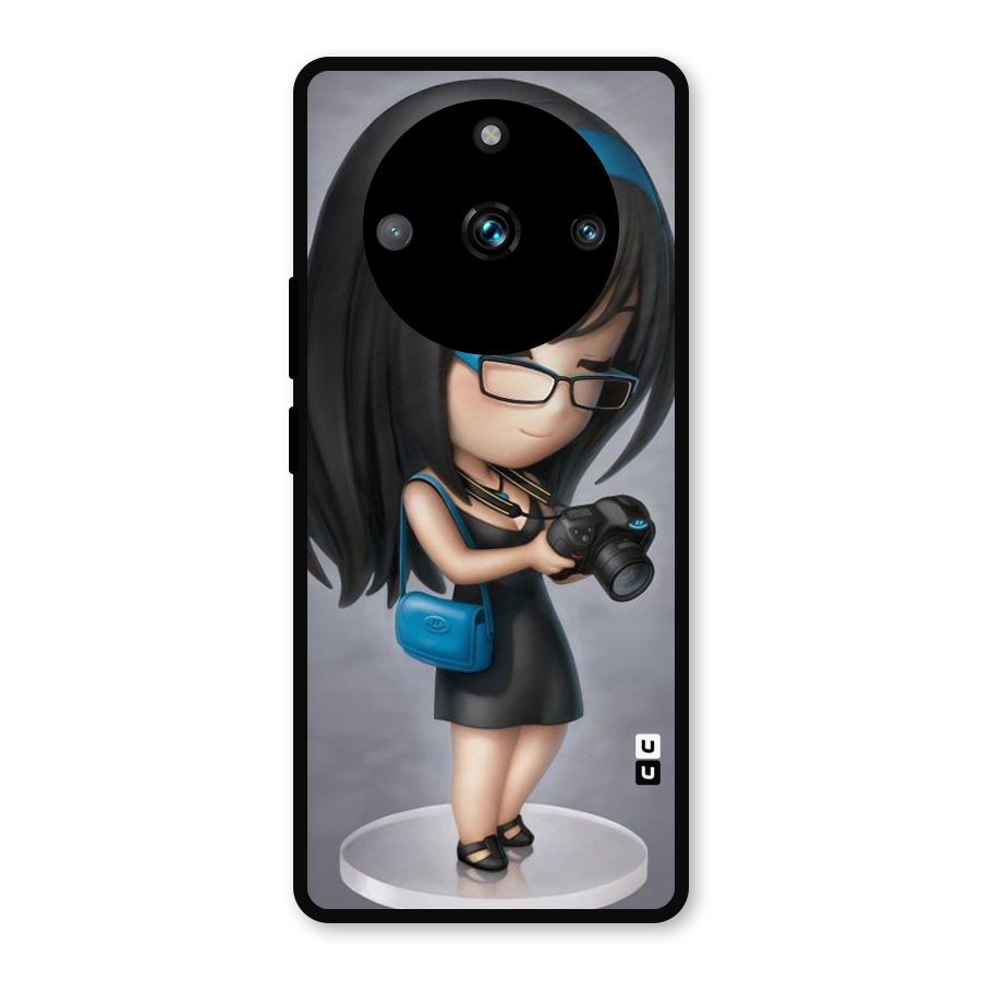 Girl With Camera Metal Back Case for Realme Narzo 60 Pro