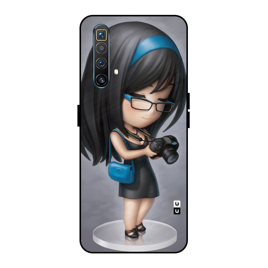 Girl With Camera Metal Back Case for Realme X3 SuperZoom