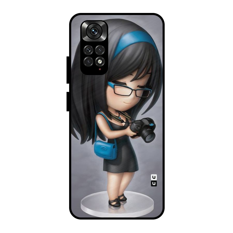 Girl With Camera Metal Back Case for Redmi Note 11 Pro