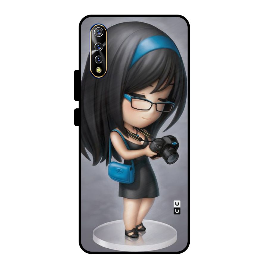 Girl With Camera Metal Back Case for Vivo S1