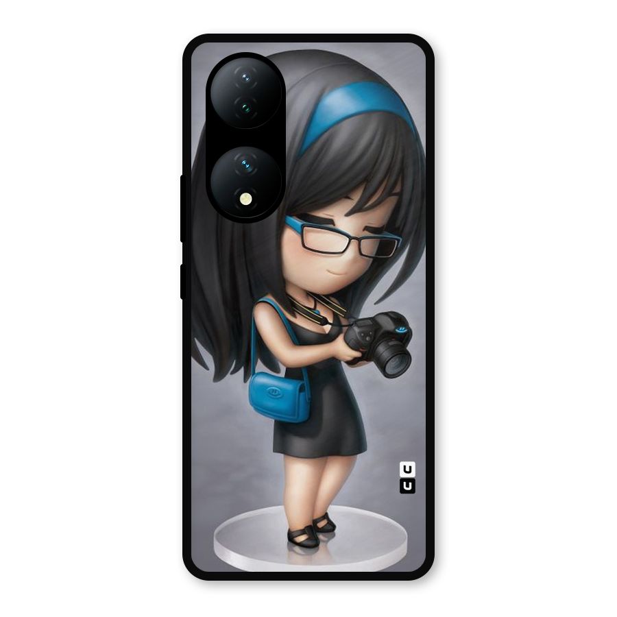 Girl With Camera Metal Back Case for Vivo T2