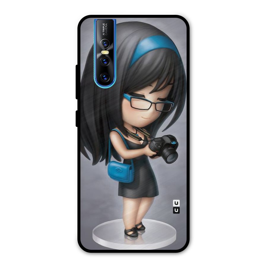 Girl With Camera Metal Back Case for Vivo V15 Pro