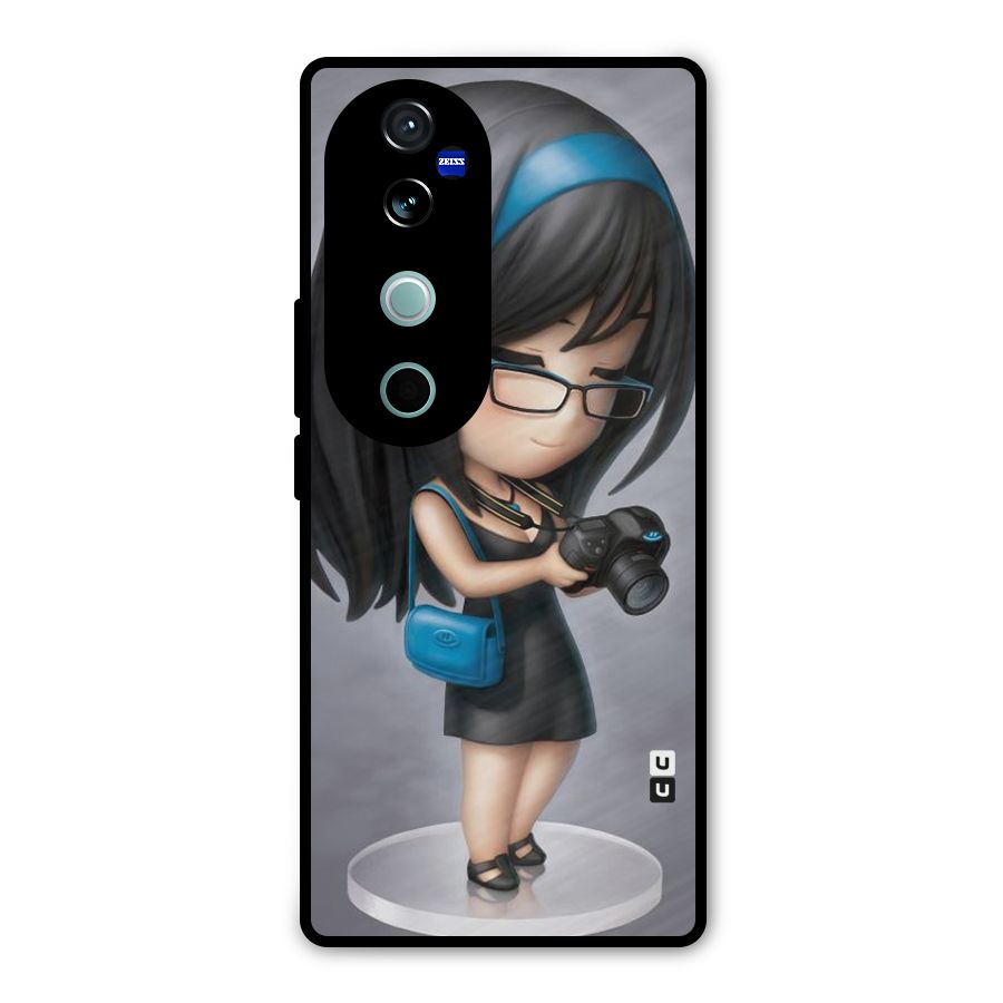 Girl With Camera Metal Back Case for Vivo V40