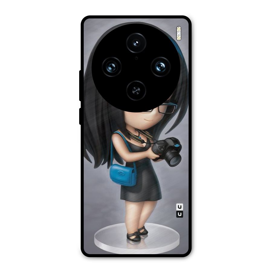 Girl With Camera Metal Back Case for Vivo X100 Pro