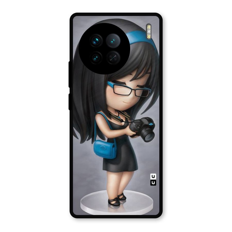 Girl With Camera Metal Back Case for Vivo X90
