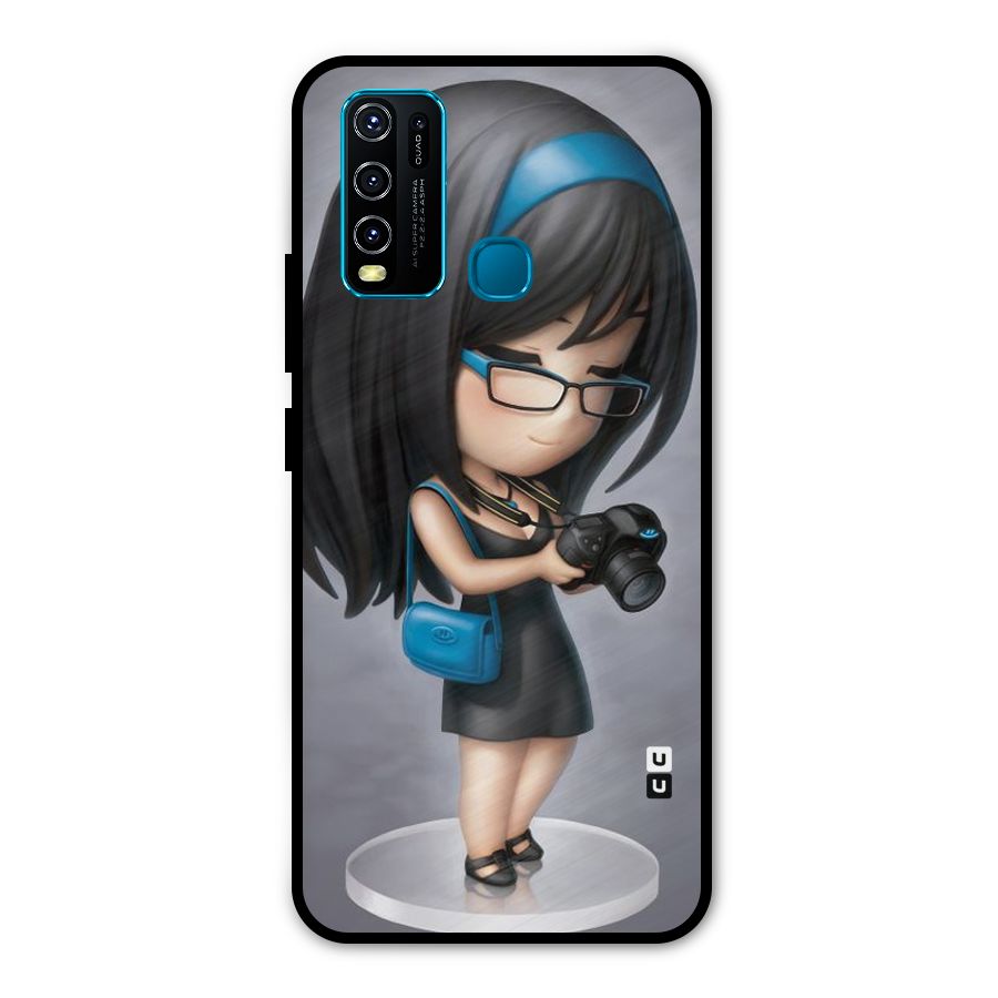 Girl With Camera Metal Back Case for Vivo Y30
