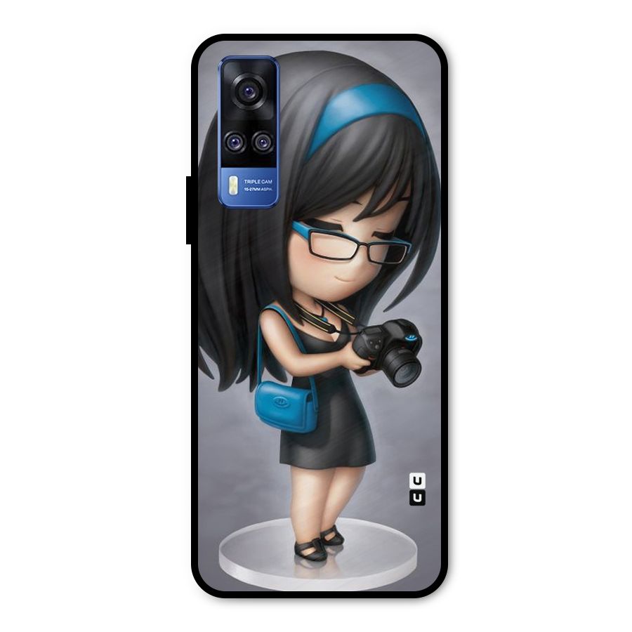 Girl With Camera Metal Back Case for Vivo Y31