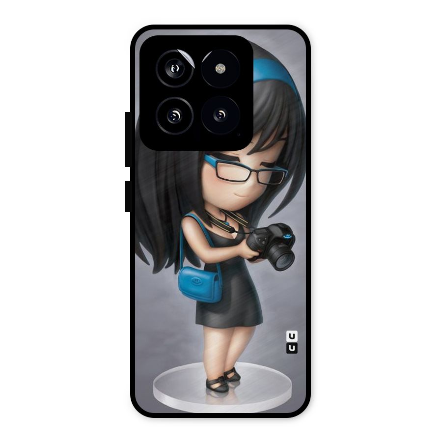 Girl With Camera Metal Back Case for Xiaomi 14