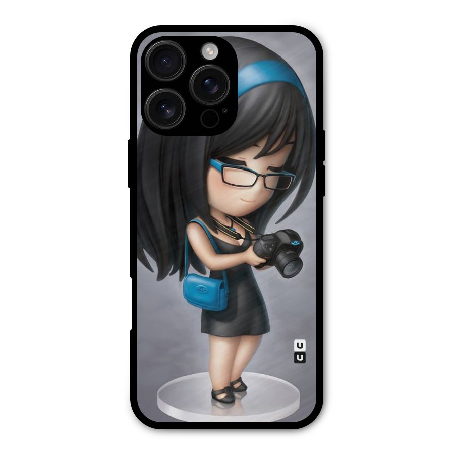 Girl With Camera Metal Back Case for iPhone 16 Pro Max