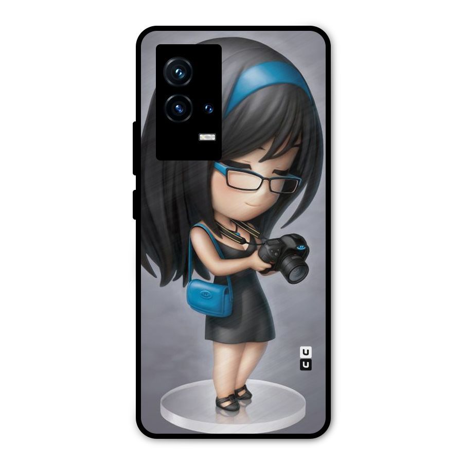 Girl With Camera Metal Back Case for iQOO 9 5G