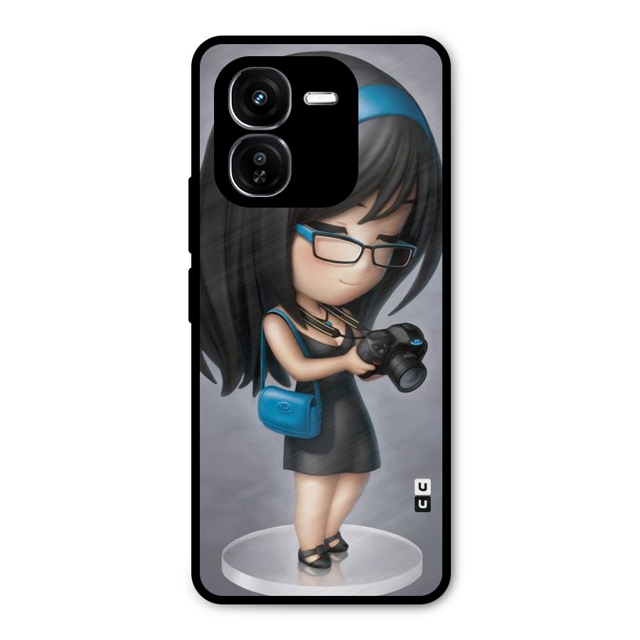 Girl With Camera Metal Back Case for iQOO Z9x