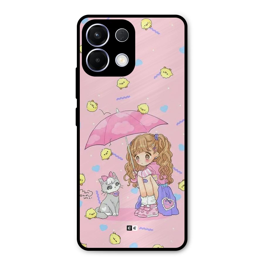 Girl With Cat Metal Back Case for Oppo K13