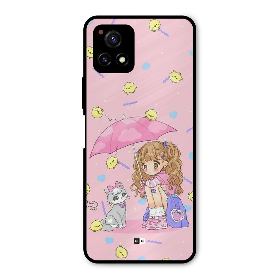 Girl With Cat Metal Back Case for Vivo Y72 5G
