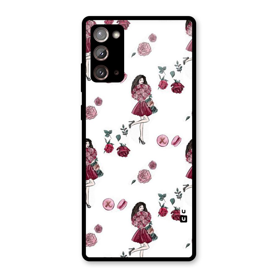 Girl With Flowers Glass Back Case for Galaxy Note 20