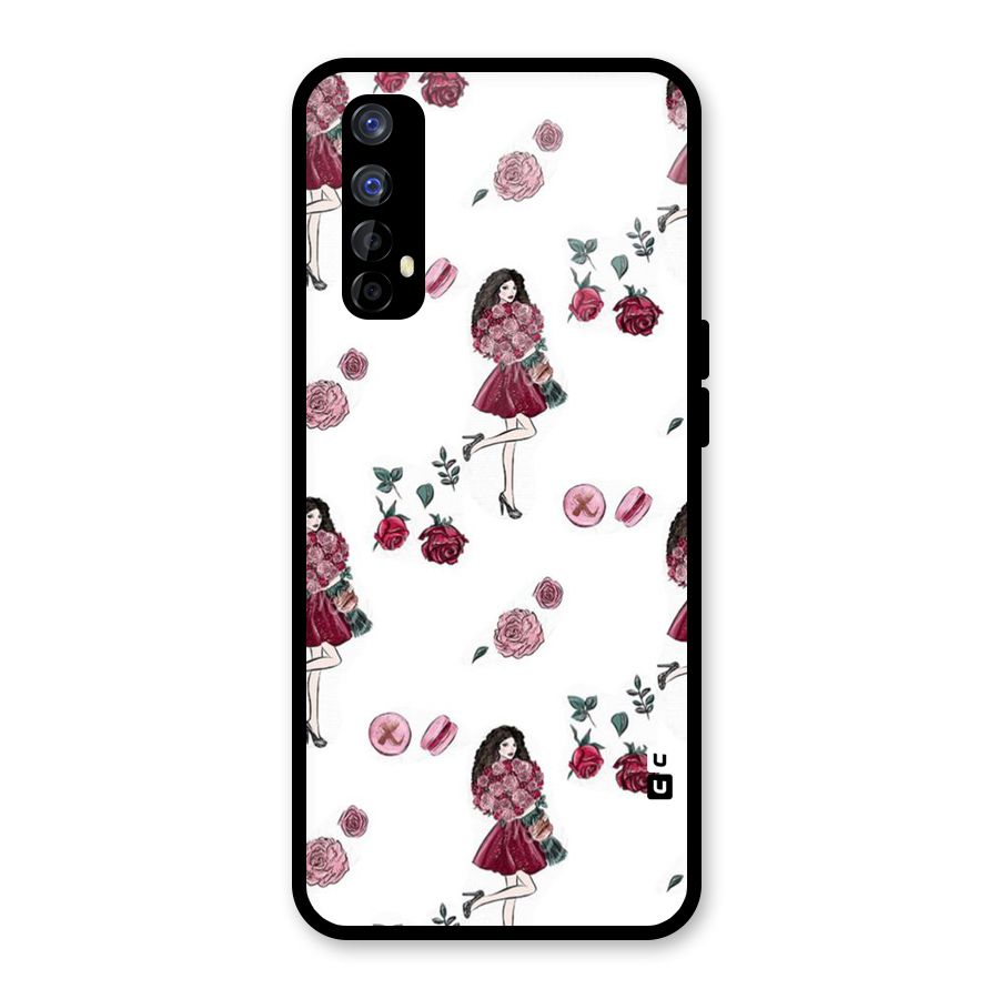 Girl With Flowers Glass Back Case for Realme Narzo 20 Pro
