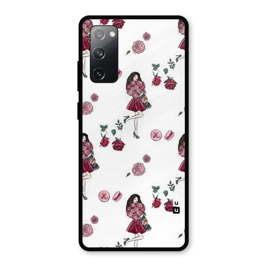 Girl With Flowers Metal Back Case for Galaxy S20 FE