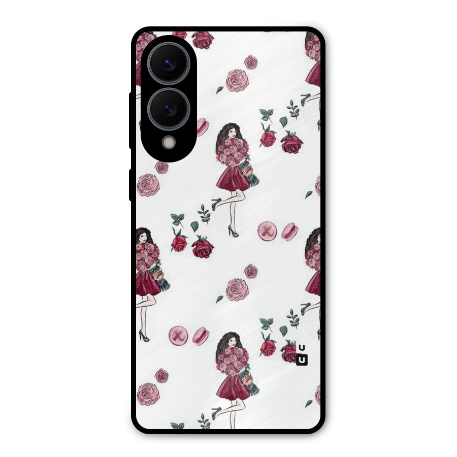 Girl With Flowers Metal Back Case for Galaxy S25 Edge