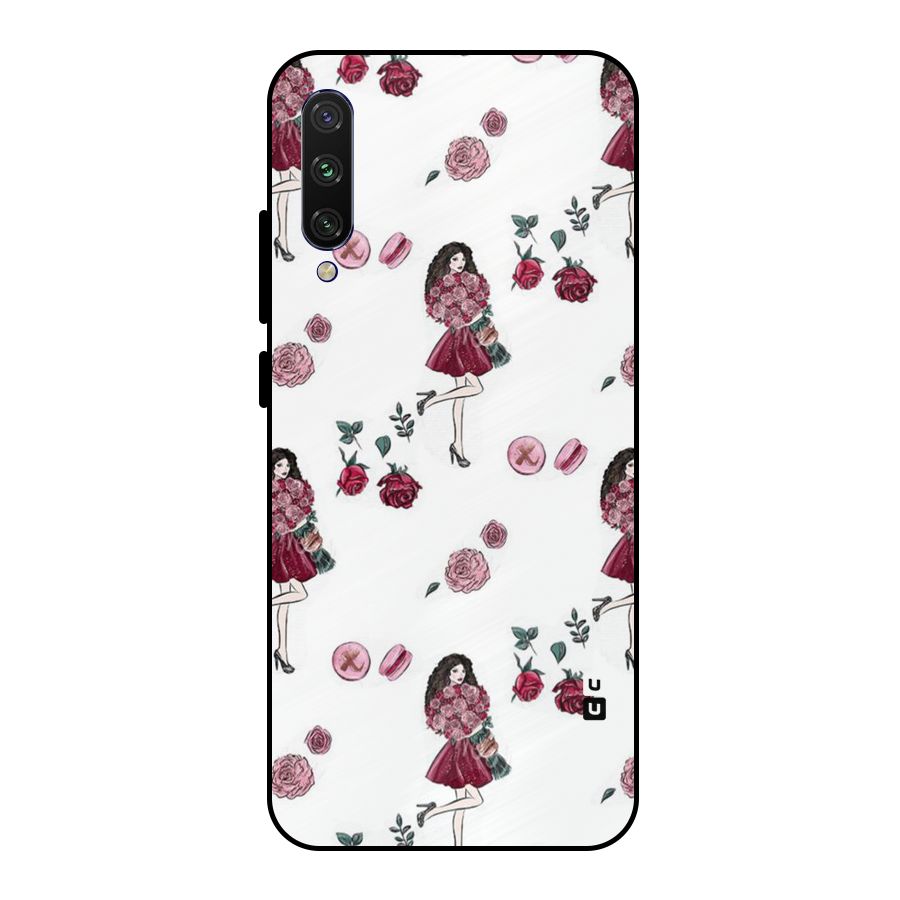 Girl With Flowers Metal Back Case for Mi A3