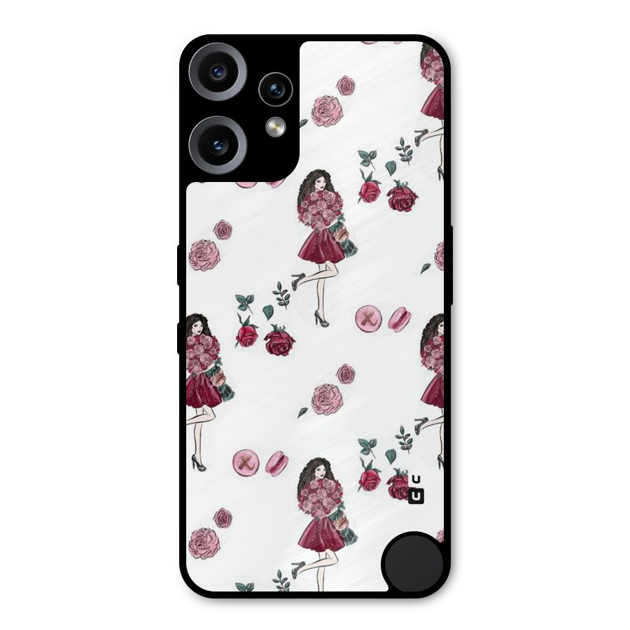 Girl With Flowers Metal Back Case for Nothing CMF Phone 2 Pro