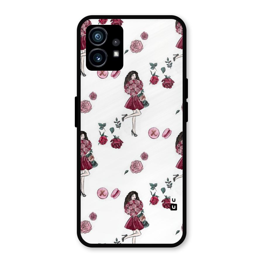 Girl With Flowers Metal Back Case for Nothing Phone 1