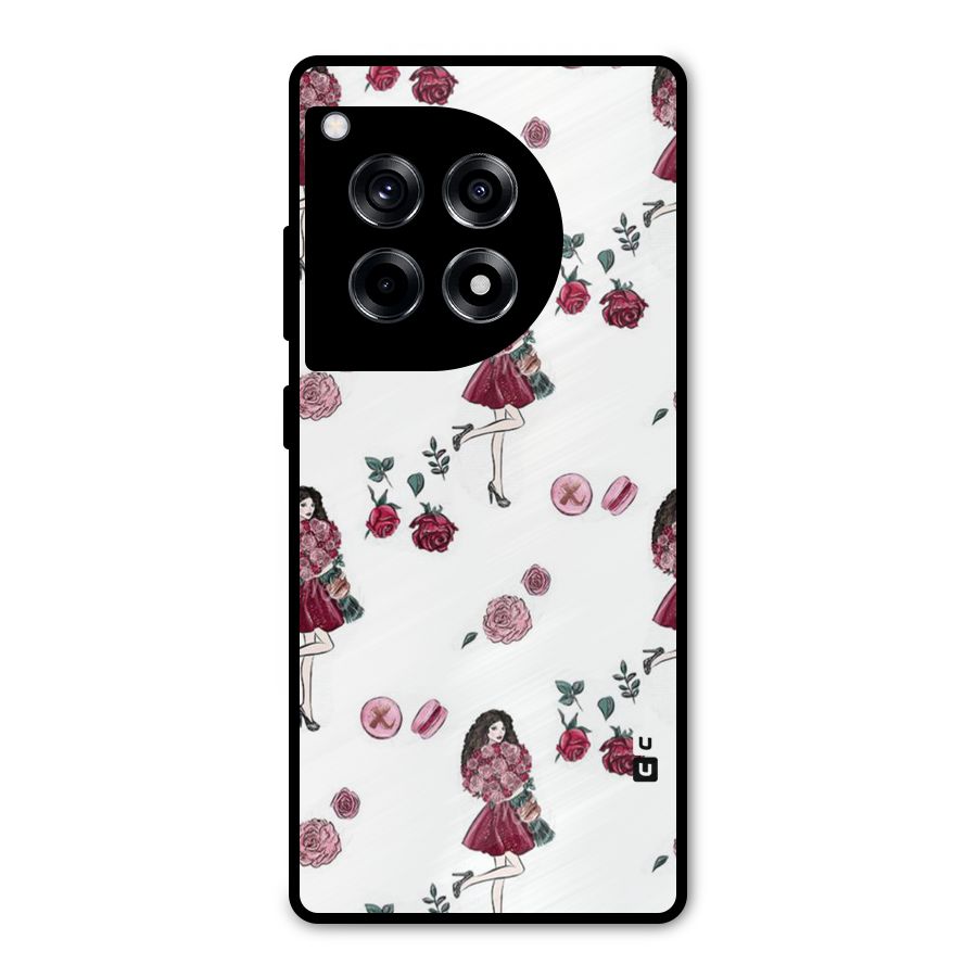 Girl With Flowers Metal Back Case for OnePlus 12R