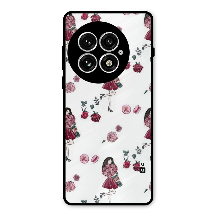 Girl With Flowers Metal Back Case for OnePlus 13