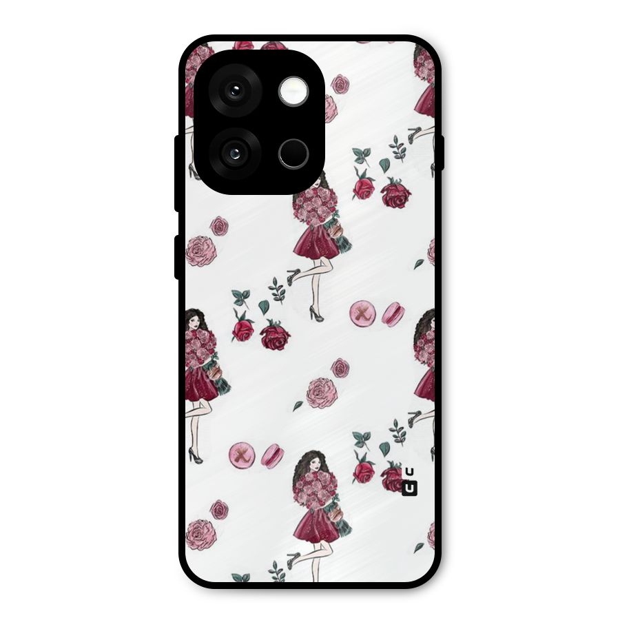 Girl With Flowers Metal Back Case for OnePlus 13s