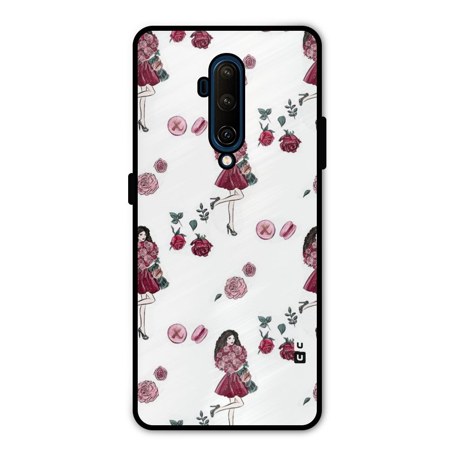 Girl With Flowers Metal Back Case for OnePlus 7T Pro