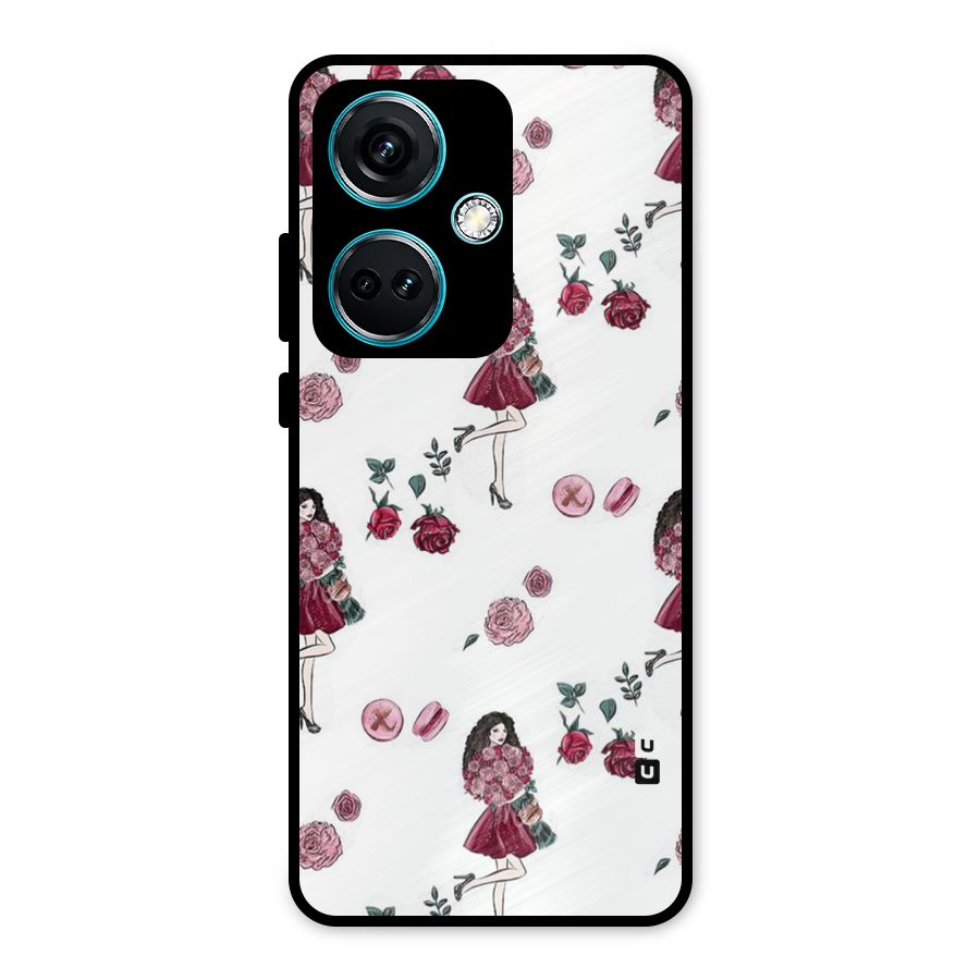 Girl With Flowers Metal Back Case for OnePlus Nord CE 3 5G