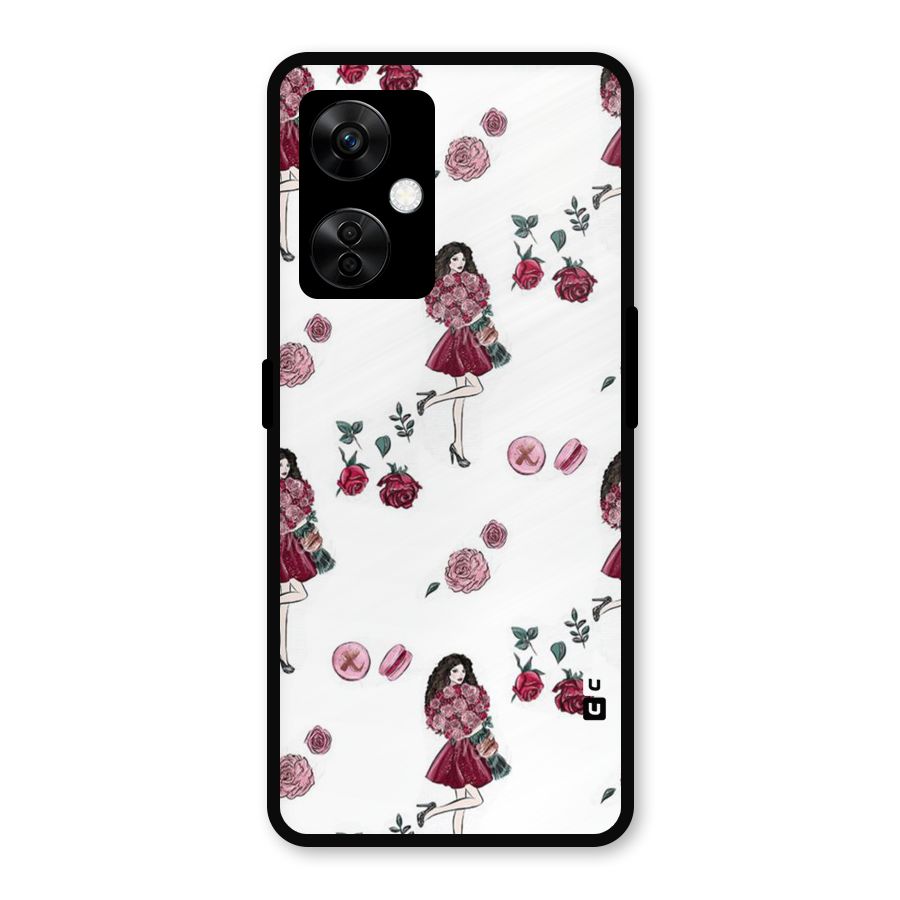 Girl With Flowers Metal Back Case for OnePlus Nord CE 3 Lite