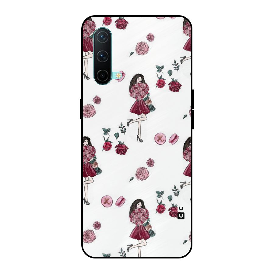 Girl With Flowers Metal Back Case for OnePlus Nord CE 5G