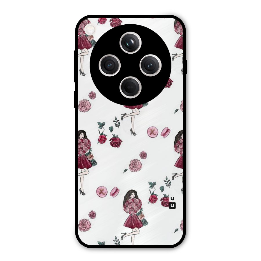 Girl With Flowers Metal Back Case for Oppo Find X8