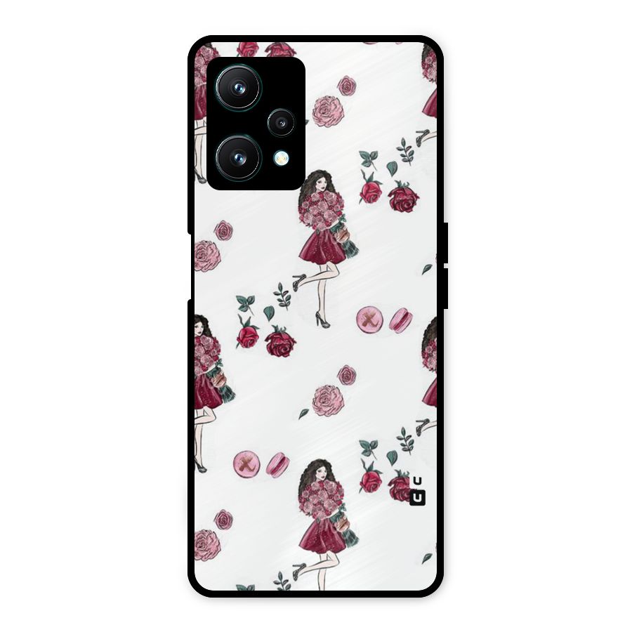 Girl With Flowers Metal Back Case for Realme 9 Pro 5G