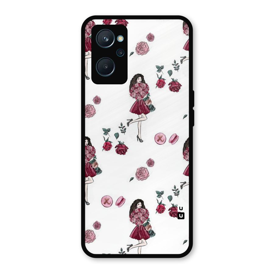 Girl With Flowers Metal Back Case for Realme 9i