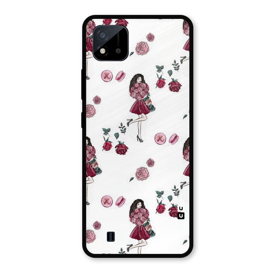 Girl With Flowers Metal Back Case for Realme C11 2021
