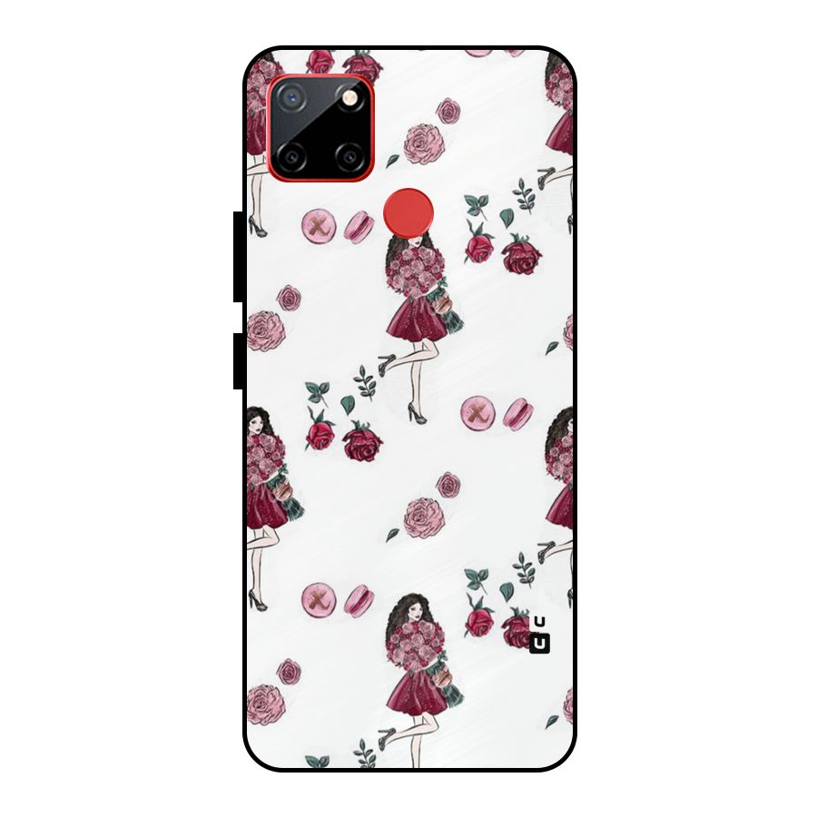 Girl With Flowers Metal Back Case for Realme C12