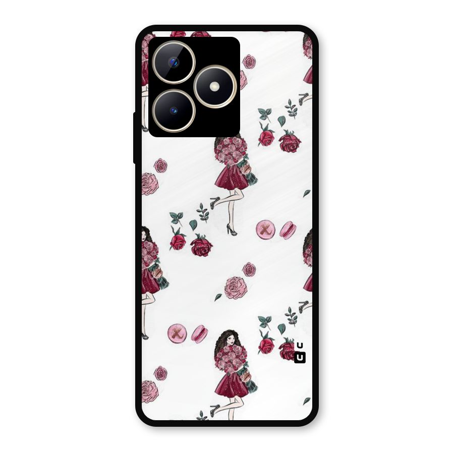 Girl With Flowers Metal Back Case for Realme C53