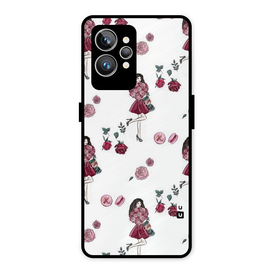Girl With Flowers Metal Back Case for Realme GT2 Pro